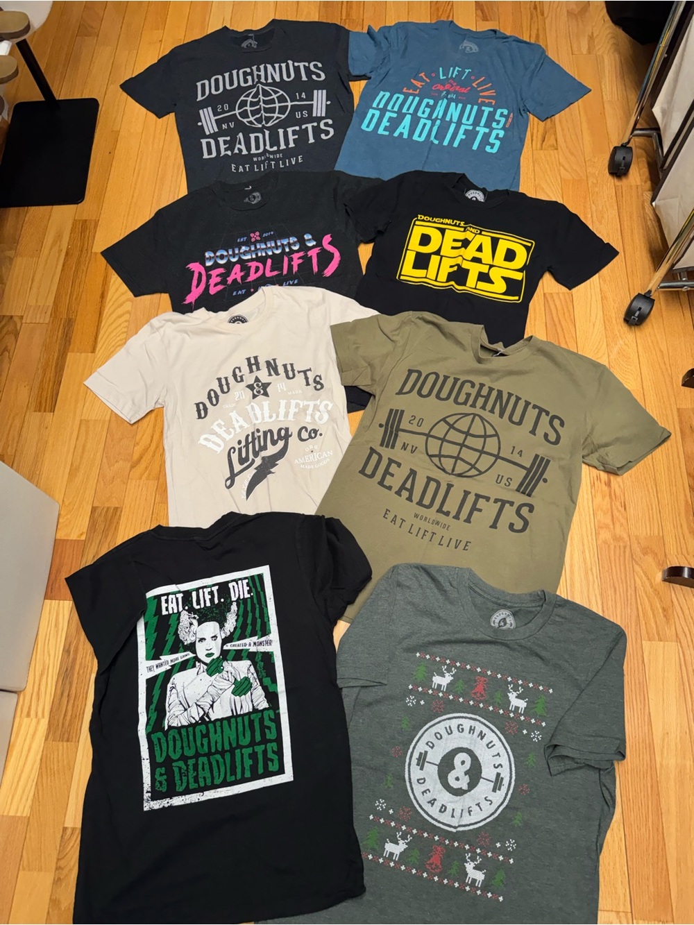 Doughnuts & Deadlifts BUNDLE 8 shirts